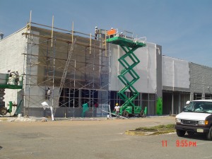 Scissor lift and OSHA compliant scaffolding